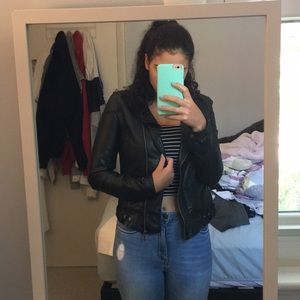 Black Faux Leather Jacket
